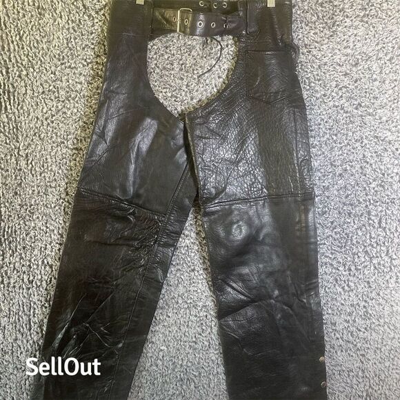 Silver Bike Women's Black Leather Motorcycle pants Size S - Picture 4 of 13